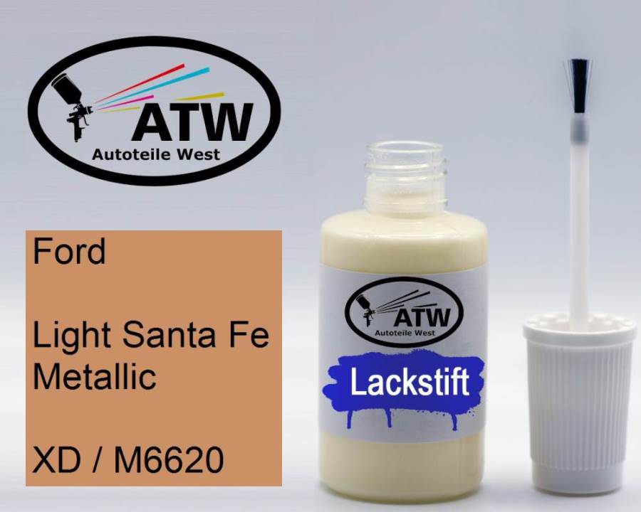 Ford, Light Santa Fe Metallic, XD / M6620: 20ml Lackstift, von ATW Autoteile West.
